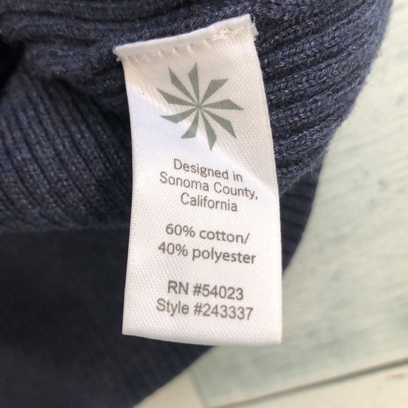 Athleta Cowl/Funnel Neck Tunic Dark Blue Medium - Picture 6 of 10